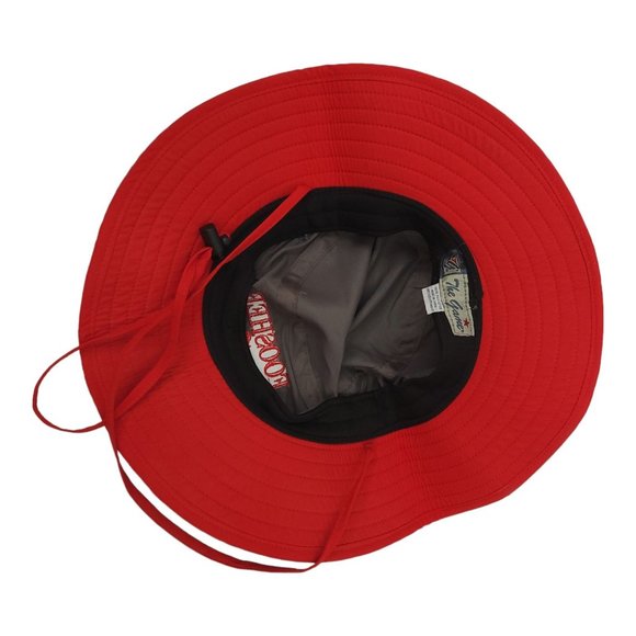 Fooshee Repair Remodeling Boonie Hat OSFM Gray Red Cap Beach Outdoor Floppy - Picture 5 of 12